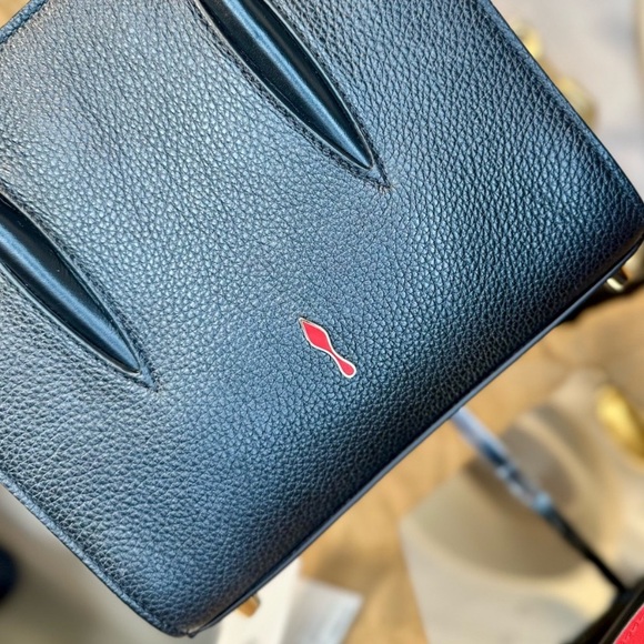 Christian Louboutin Calfskin Paloma S Mini Black Multicolor Loubinhesky Bag - Picture 11 of 16